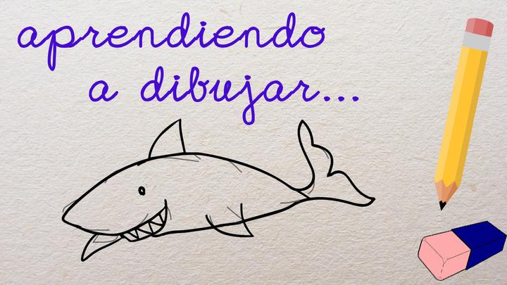 aprendiendo a dibujar... un tiburón - vídeo educativo