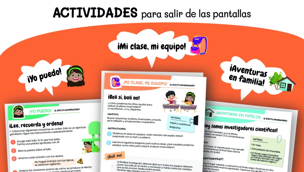 Actividad del efecto invernadero para niños
