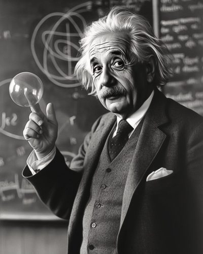albert-einstein-front-chalkboard-with-light-bulb